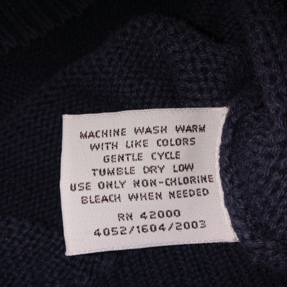 Knightsbridge Navy Cotton Sweater Large - Picture 4 of 6